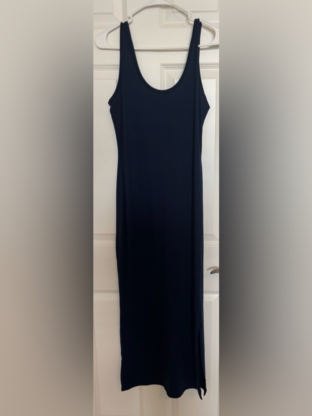 Earthbound Trading Company Navy Tank Dress w Side Slit - Summer Ready!